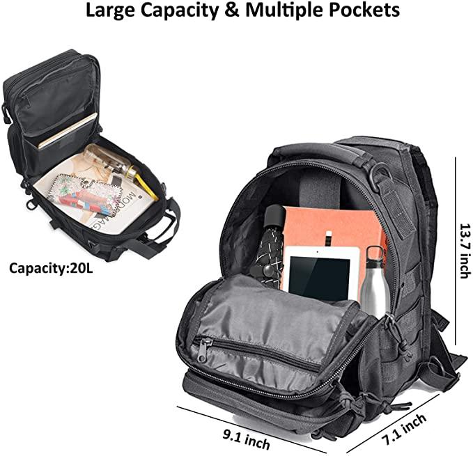 FR Fashion Co. MOLLE Tactical Crossbody Sling Bag