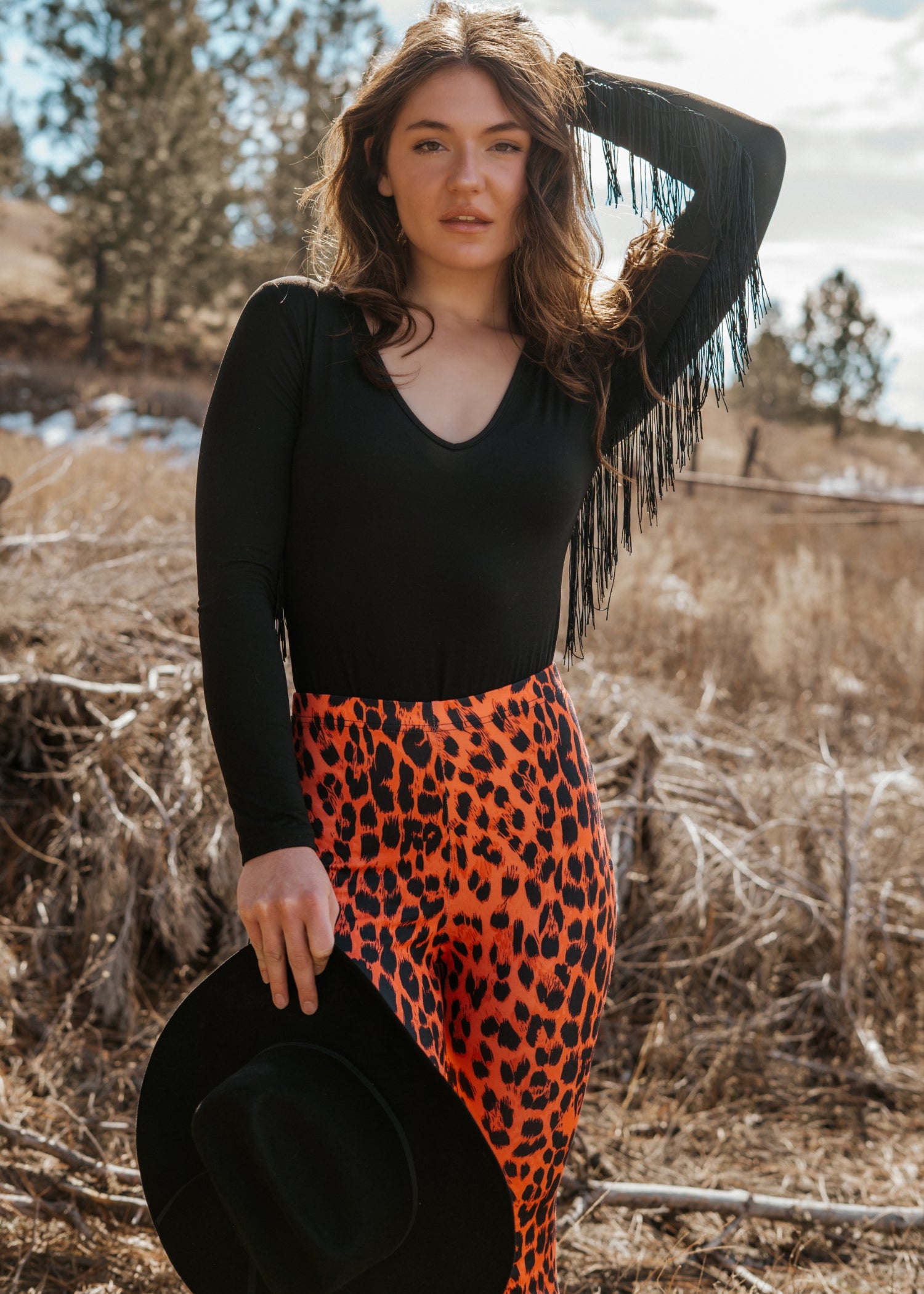 Crazy Little Fringe Black Bodysuit - Concordia Style Boutique