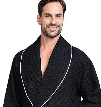 Premium Waffle Piping Robe for Men - Concordia Style Boutique