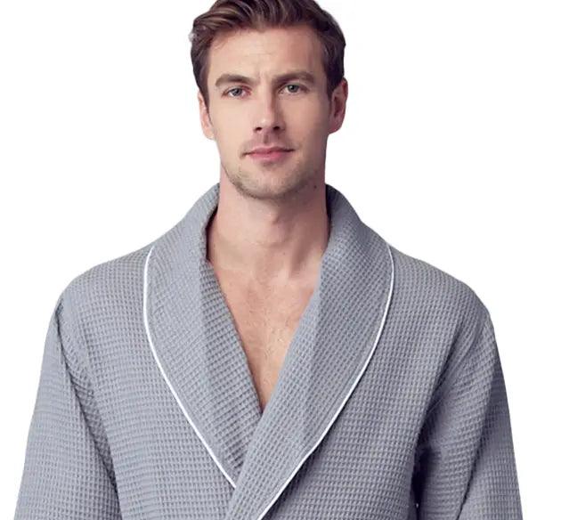 Premium Waffle Piping Robe for Men - Concordia Style Boutique