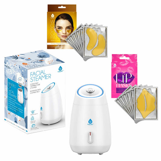 Pursonic Deluxe Facial Steamer with 6 Soothing Eye Masks & 6 Nourishing Lip Masks - Concordia Style Boutique