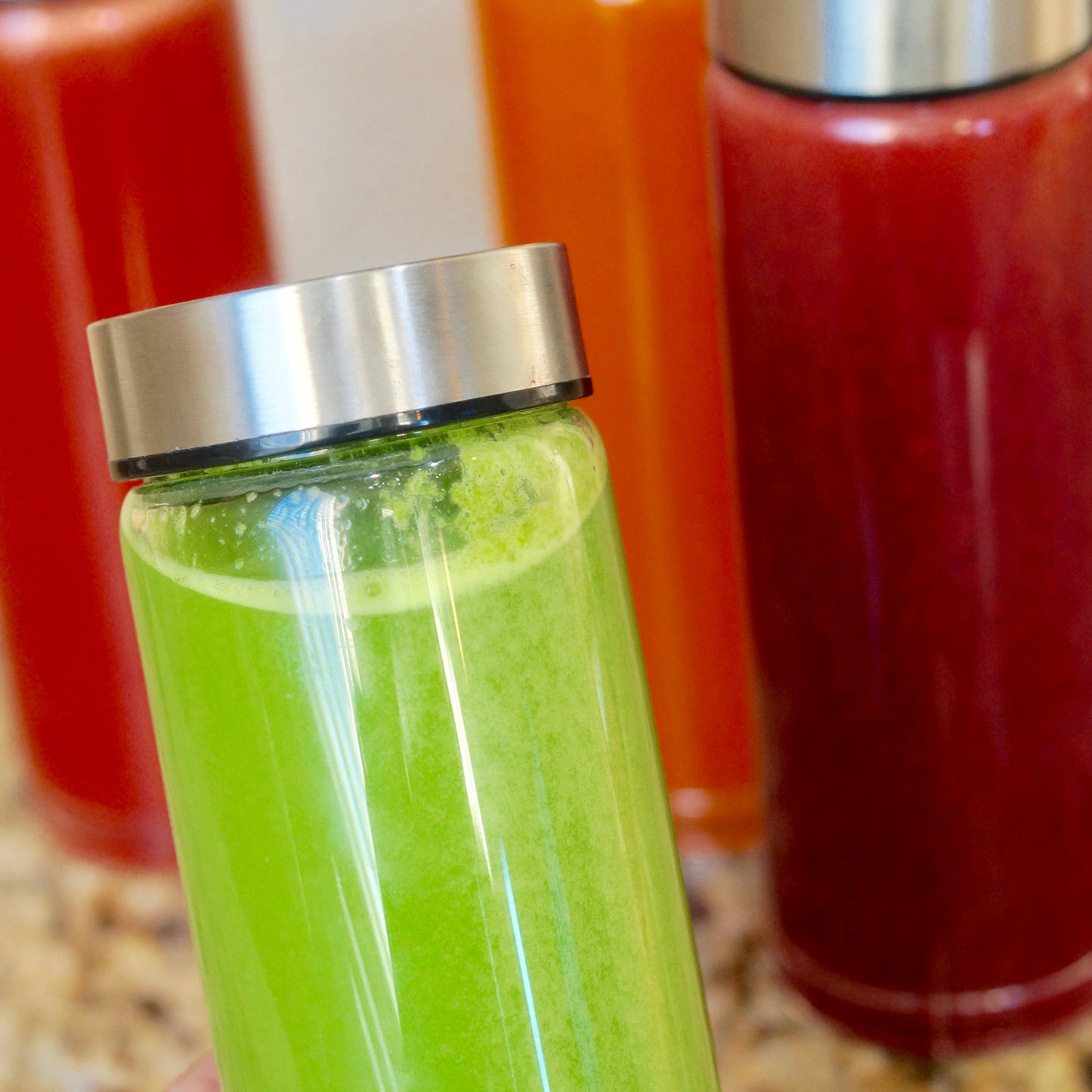 Replacement Stainless Steel Lids for Skinny Series Bottles, 16oz & 10oz sizes