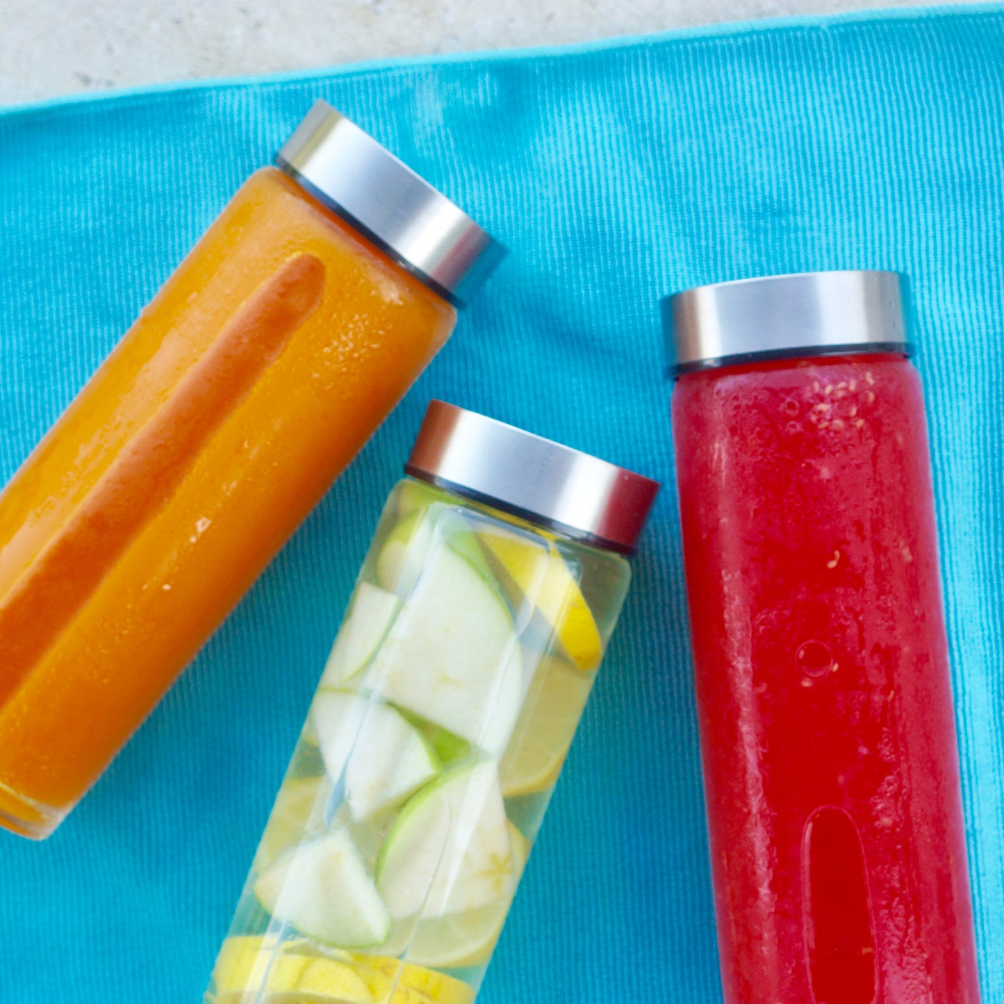 Replacement Stainless Steel Lids for Skinny Series Bottles, 16oz & 10oz sizes