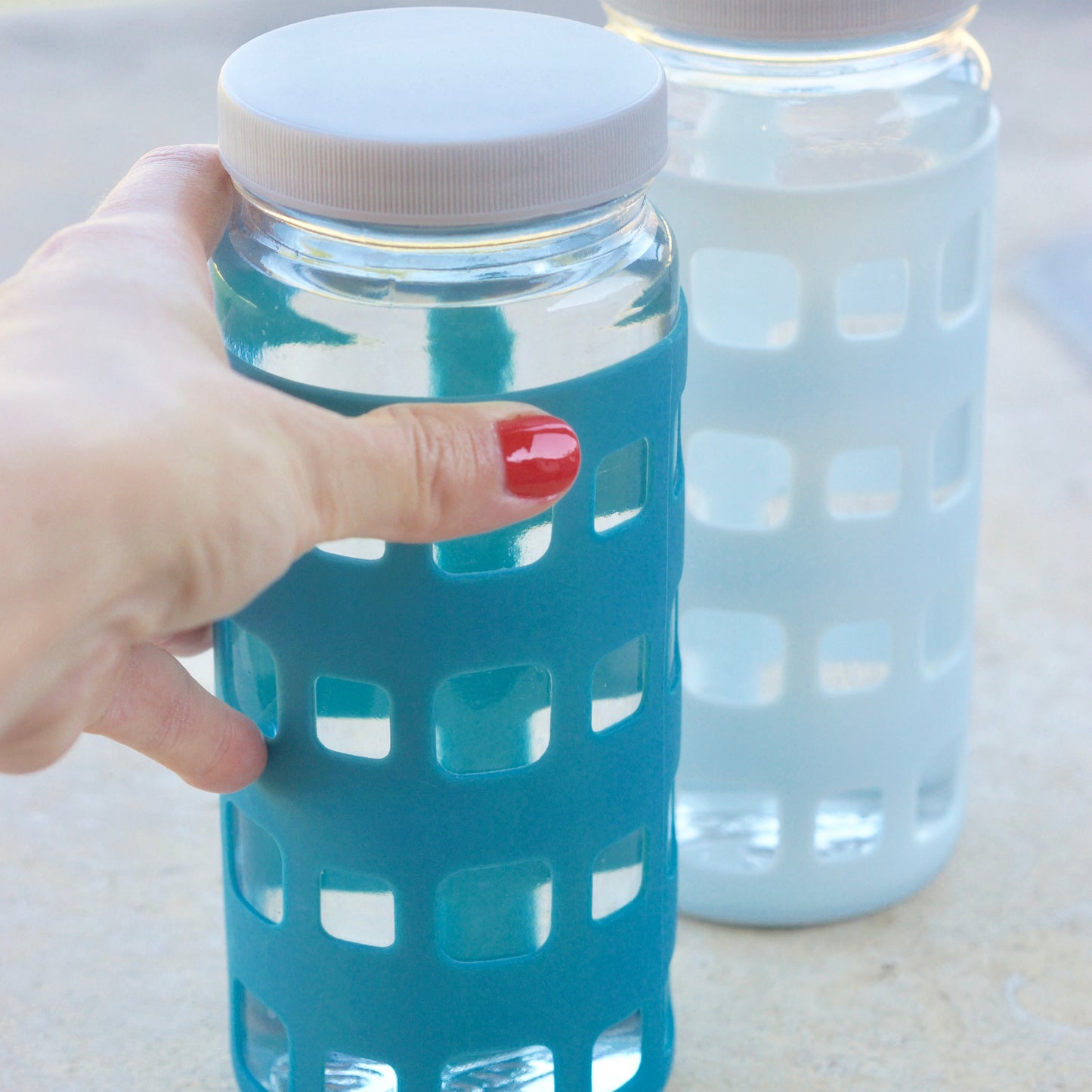 Geometric Cube Silicone Bottle Sleeves Set, for 16oz Bottles