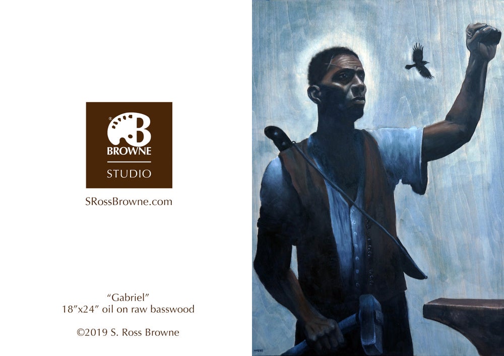 'GABRIEL' S. Ross Browne Greeting Card: 5x7 Frame Ready