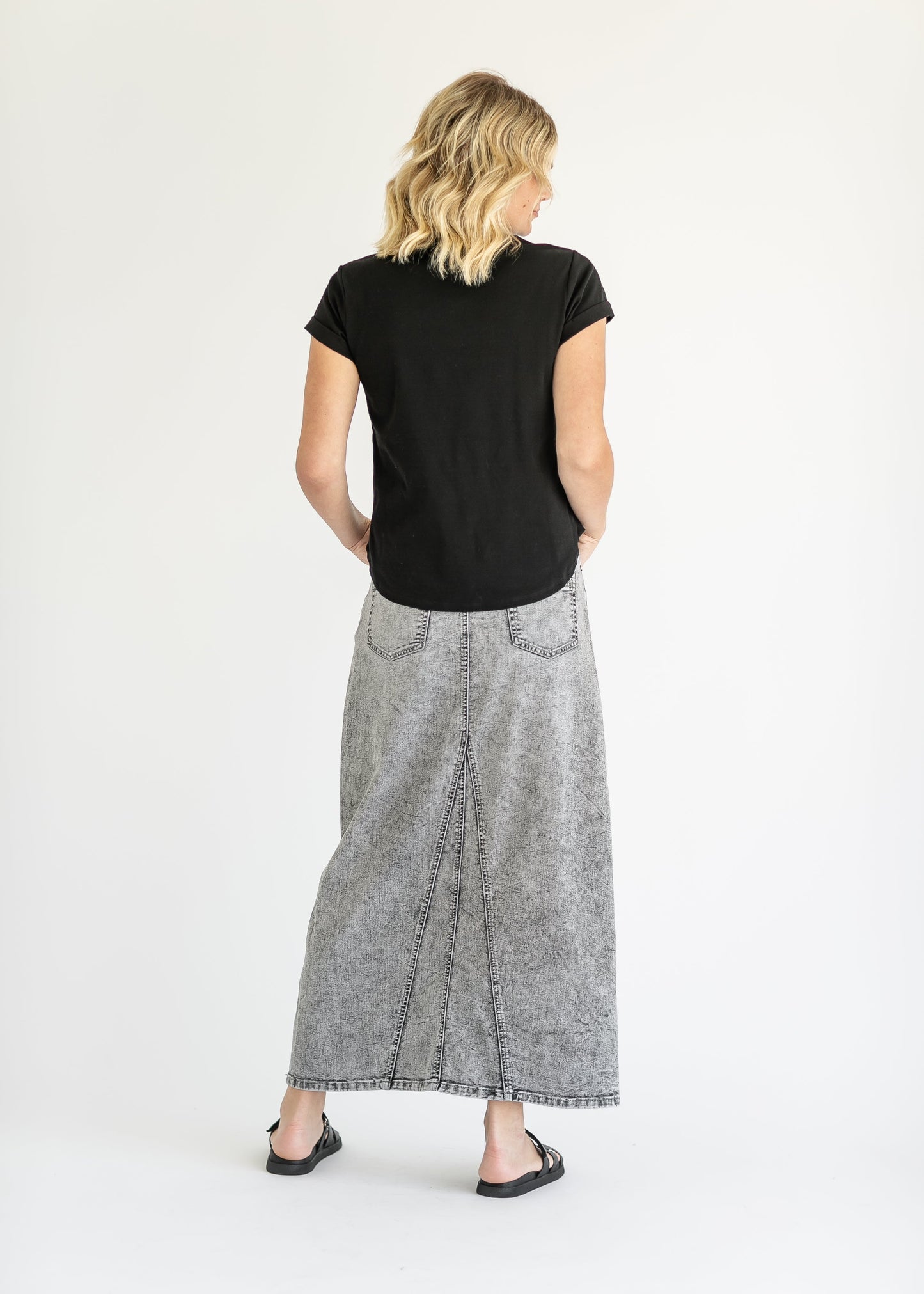 Genevieve A-line Denim Maxi Skirt - Concordia Style Boutique