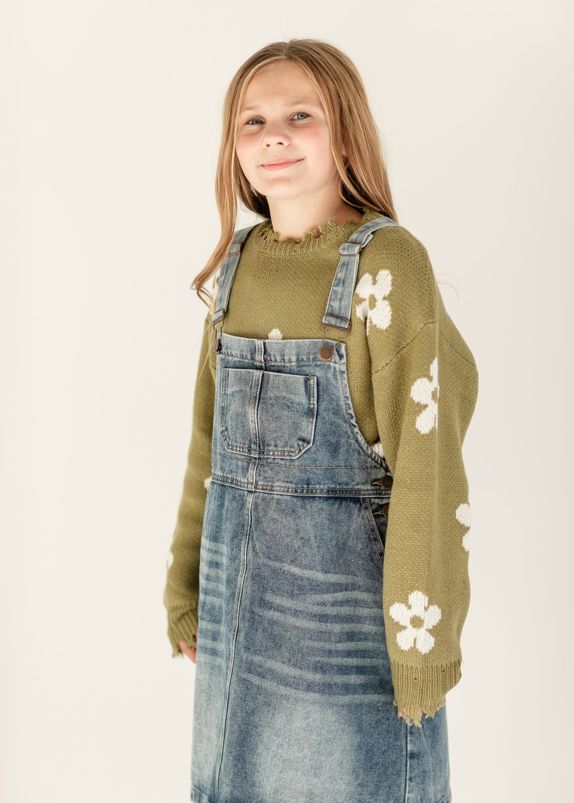 Girl's Blakely Denim Overall Dress - Concordia Style Boutique