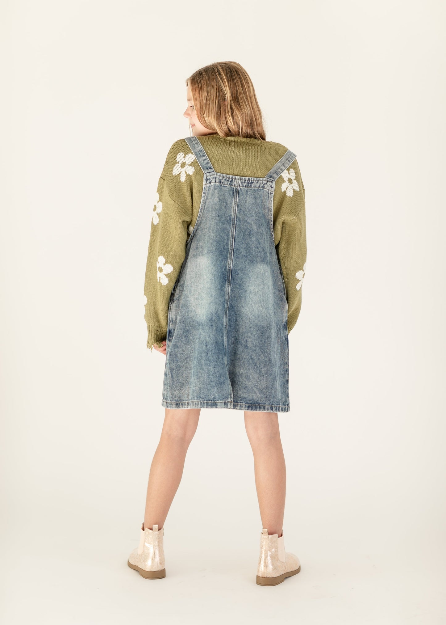 Girl's Blakely Denim Overall Dress - Concordia Style Boutique