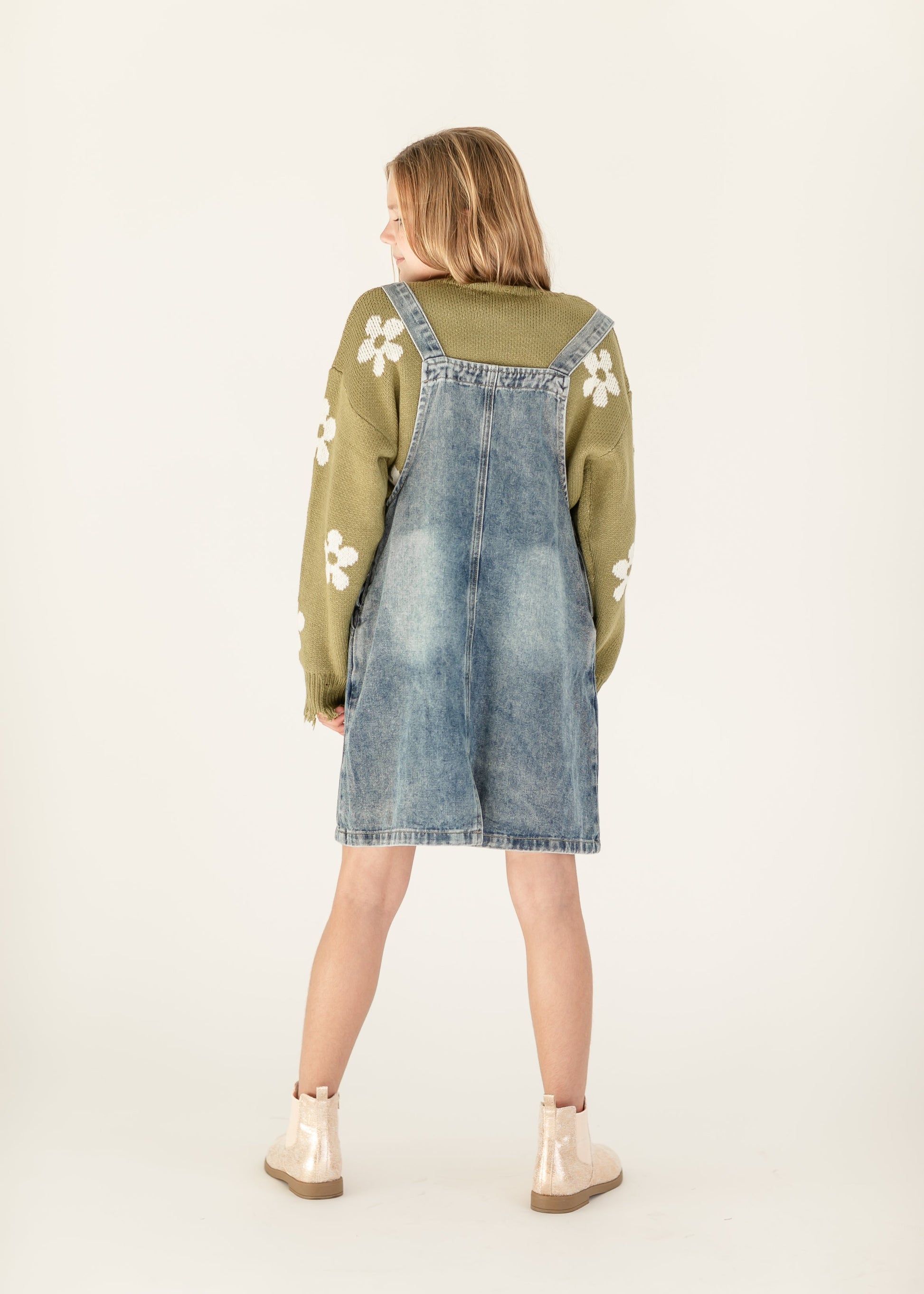 Girl's Blakely Denim Overall Dress - Concordia Style Boutique