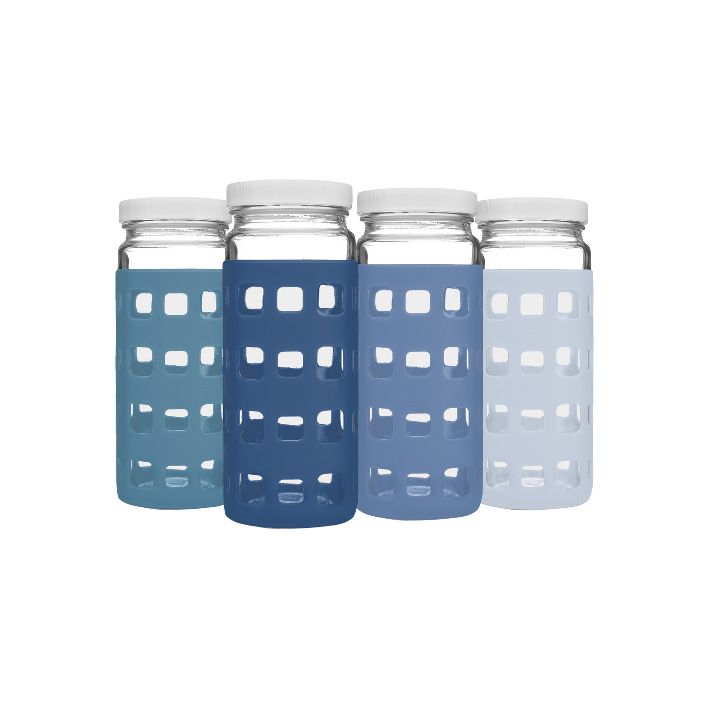 Geometric Cube Silicone Protective Bottle Sleeves Set, for 32oz Bottles