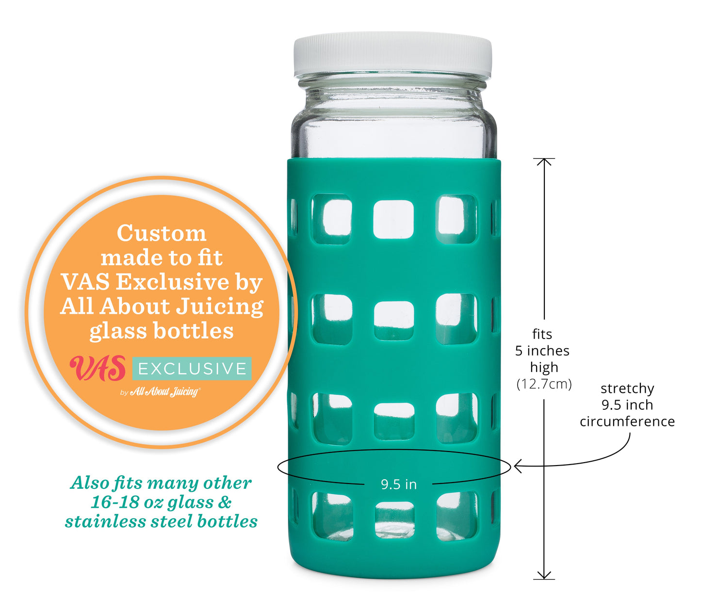 Geometric Cube Silicone Bottle Sleeves Set, for 16oz Bottles