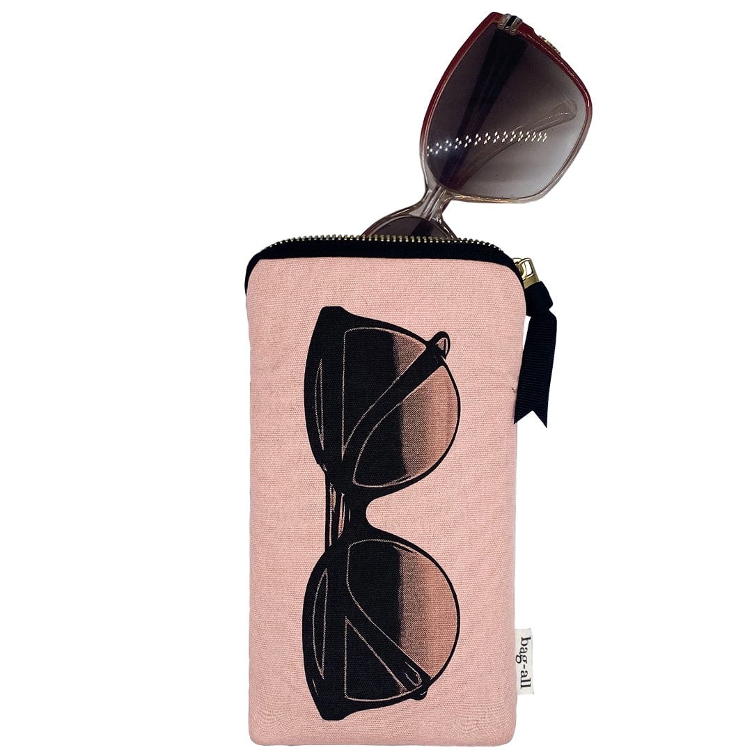 Glasses Case with Outside Pocket, Pink/Blush - Concordia Style Boutique
