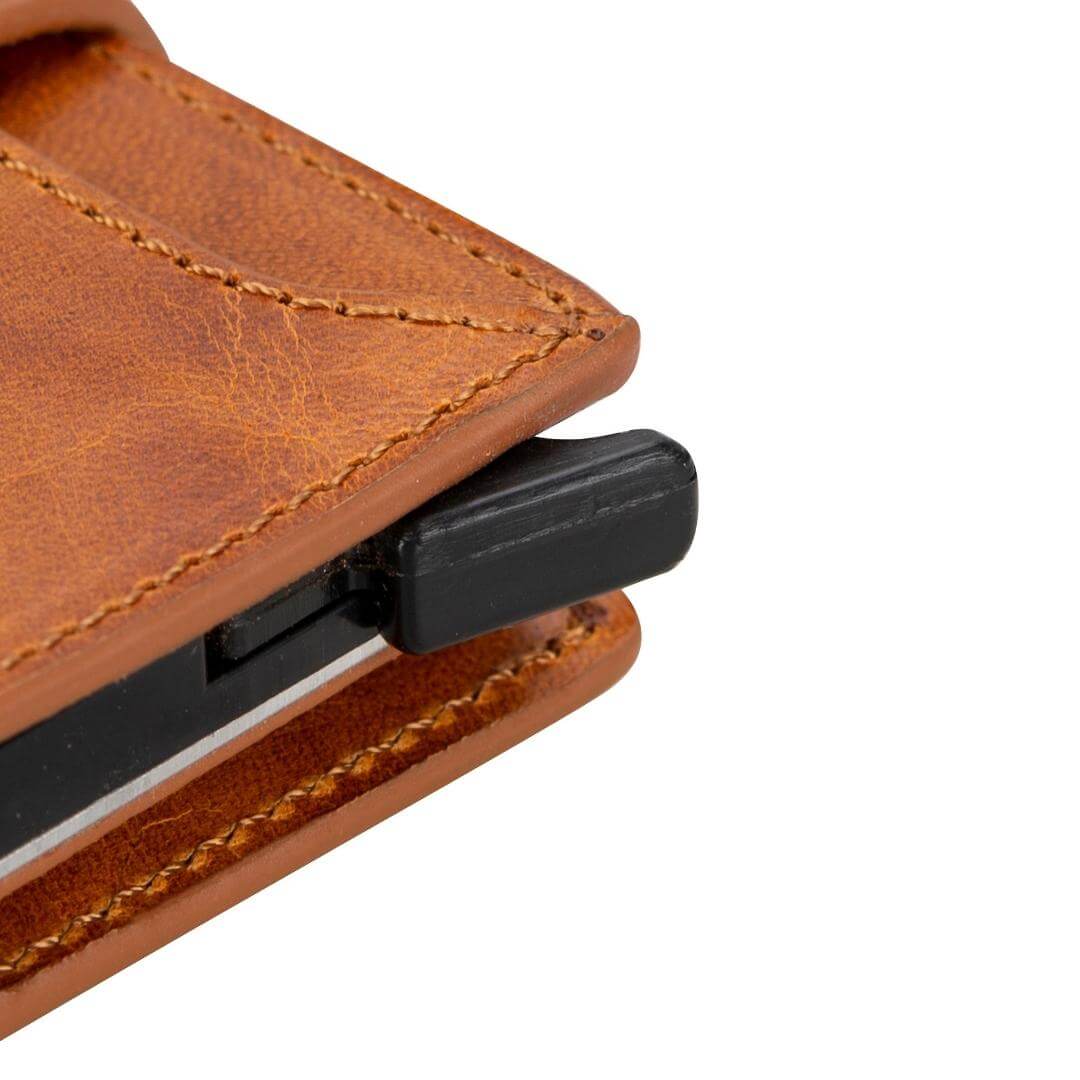 Glenrock Genuine Cowhide Leather Pop Up Card Holder Wallet - Concordia Style Boutique