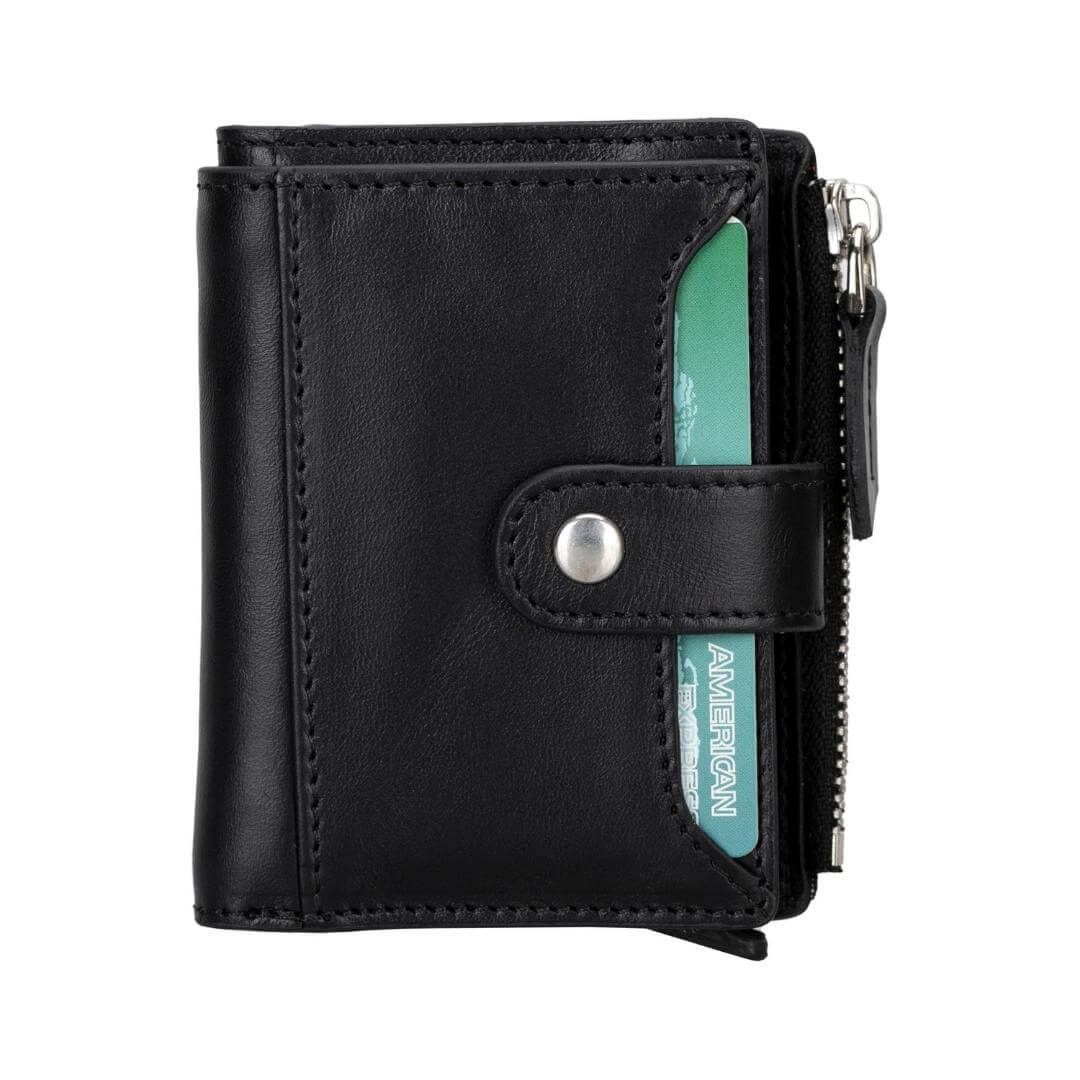 Glenrock Genuine Cowhide Leather Pop Up Card Holder Wallet - Concordia Style Boutique