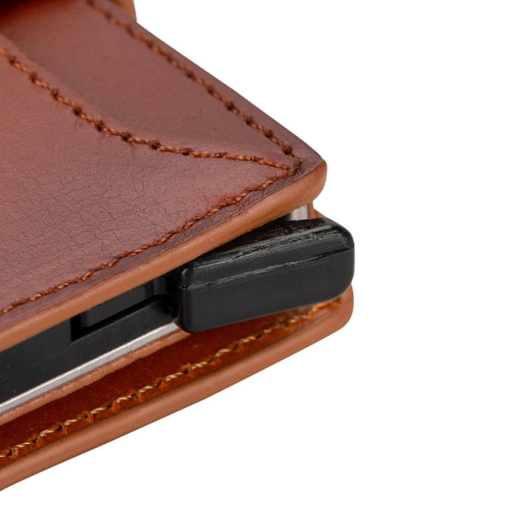 Glenrock Genuine Cowhide Leather Pop Up Card Holder Wallet - Concordia Style Boutique