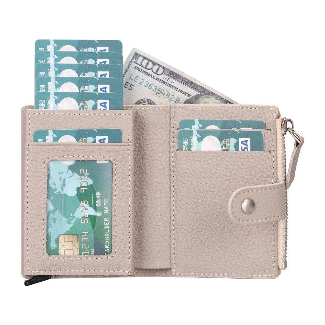 Glenrock Genuine Cowhide Leather Pop Up Card Holder Wallet - Concordia Style Boutique