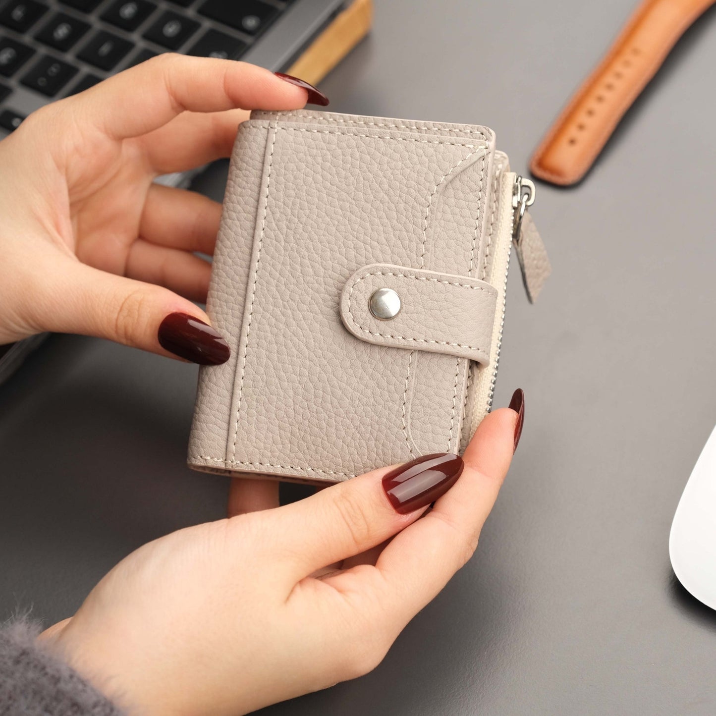 Glenrock Mink Leather Pop-up Cardholder Wallet - Concordia Style Boutique