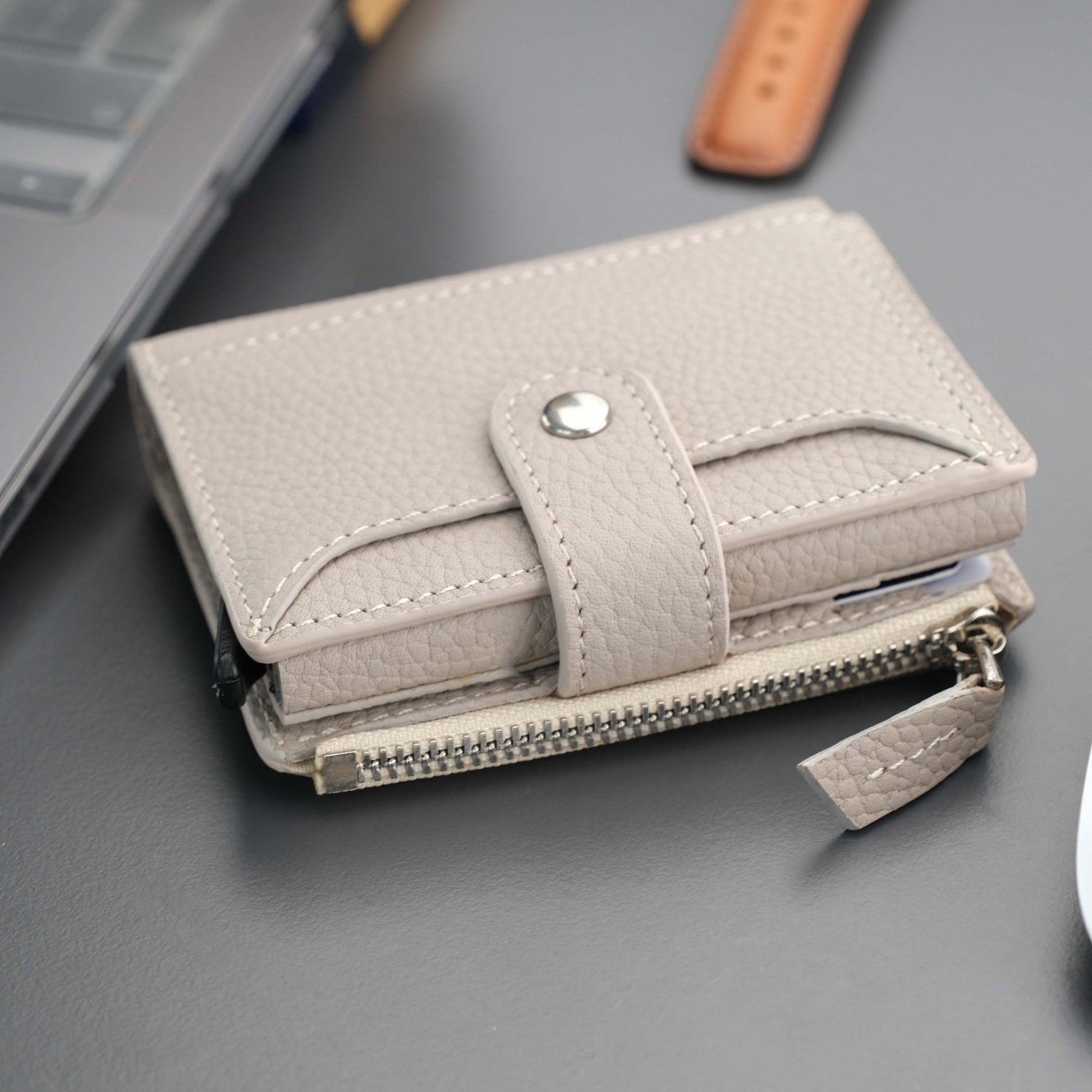 Glenrock Mink Leather Pop-up Cardholder Wallet - Concordia Style Boutique