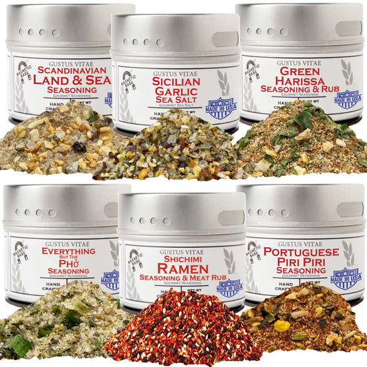 Global Foodie Favorites | World-Spanning 6 Pack Collection | Authentic Gourmet Seasonings and Spice Blends - Concordia Style Boutique