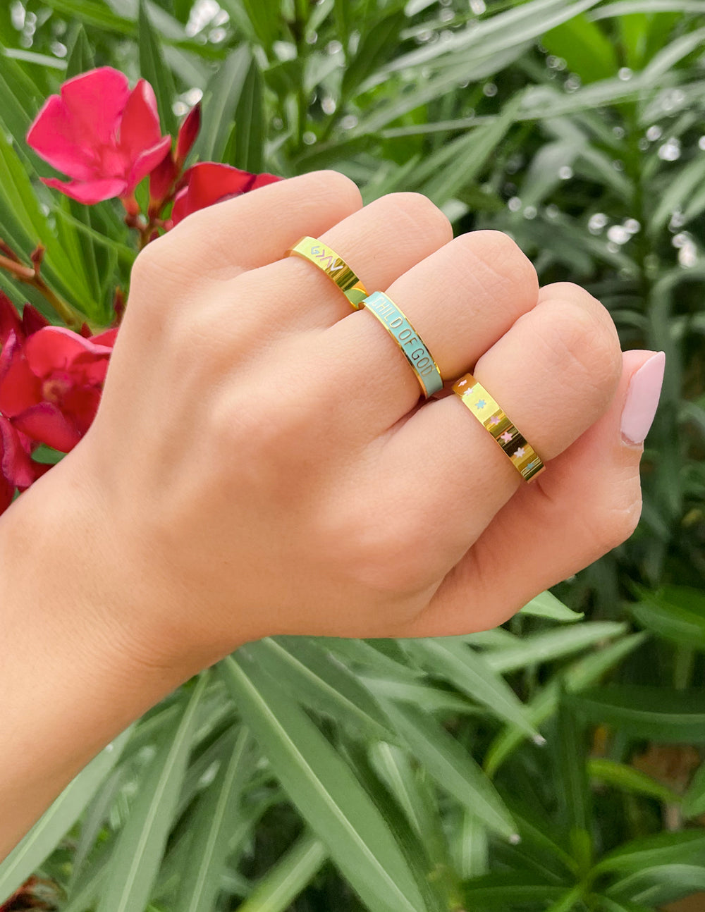 Gold Enamel Highs and Lows Ring - Concordia Style Boutique