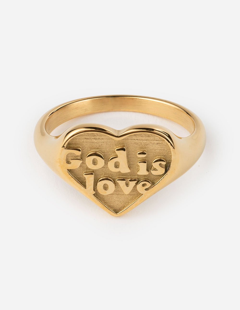 Gold God is Love Ring - Concordia Style Boutique