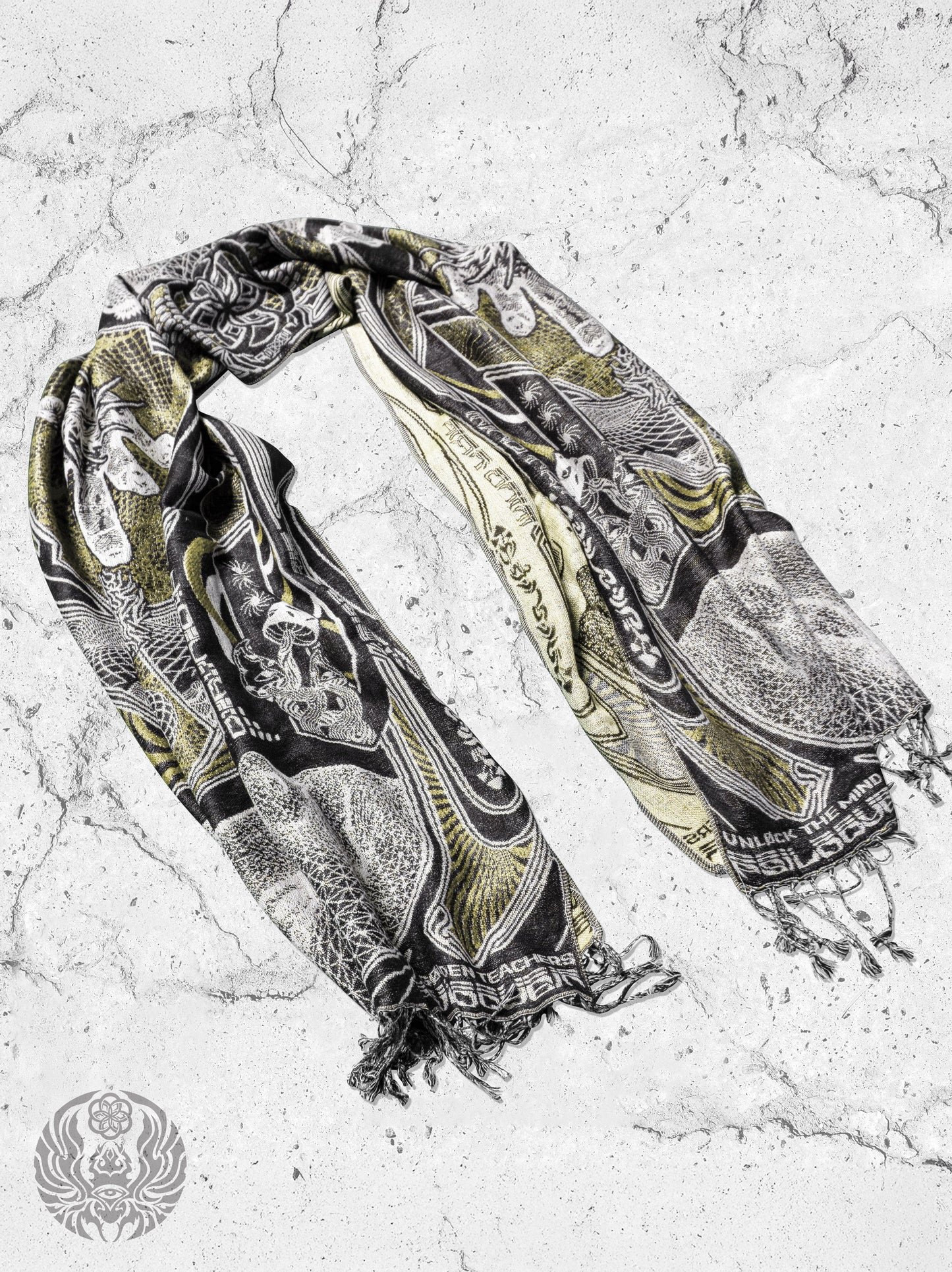 RESTOCKED ✦ GOLDEN TEACHERS V1 • GOLD • Festival Shawl/Scarf NEW - Concordia Style Boutique