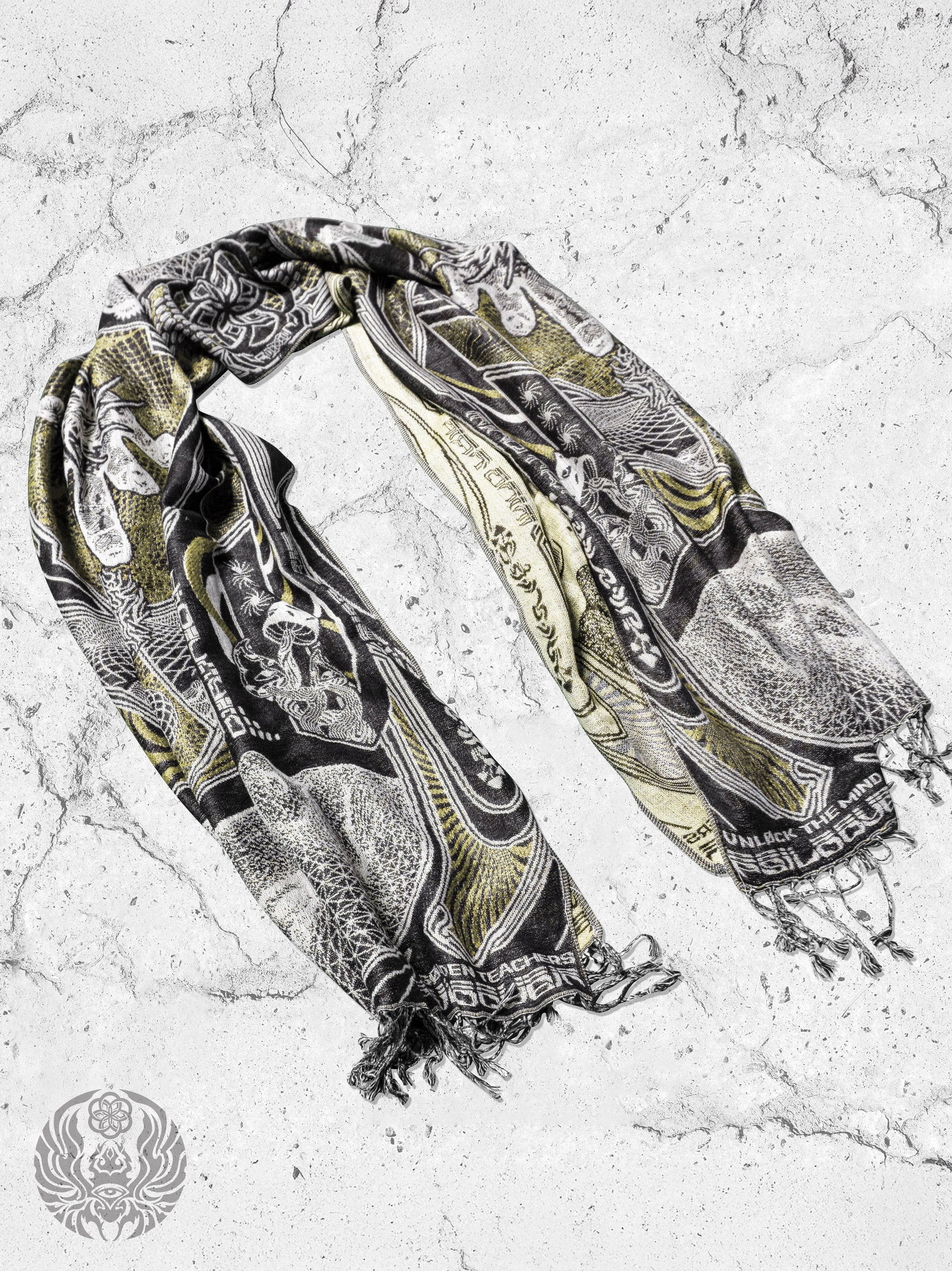 RESTOCKED ✦ GOLDEN TEACHERS V1 • GOLD • Festival Shawl/Scarf NEW - Concordia Style Boutique