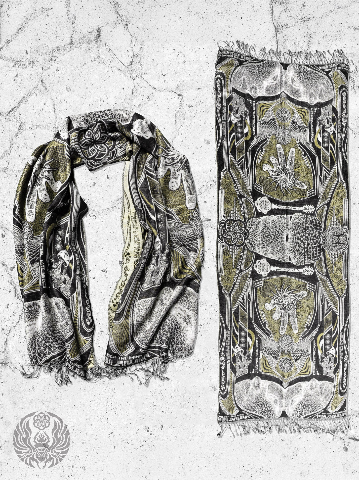 RESTOCKED ✦ GOLDEN TEACHERS V1 • GOLD • Festival Shawl/Scarf NEW - Concordia Style Boutique