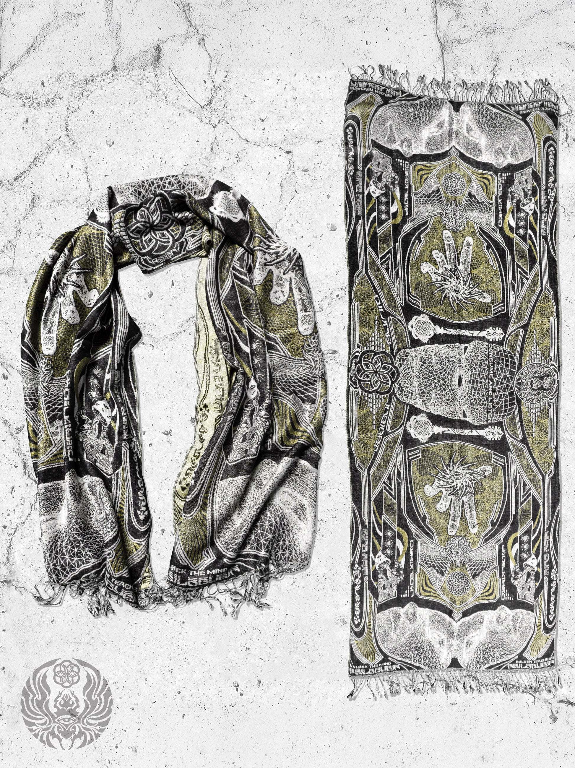 RESTOCKED ✦ GOLDEN TEACHERS V1 • GOLD • Festival Shawl/Scarf NEW - Concordia Style Boutique