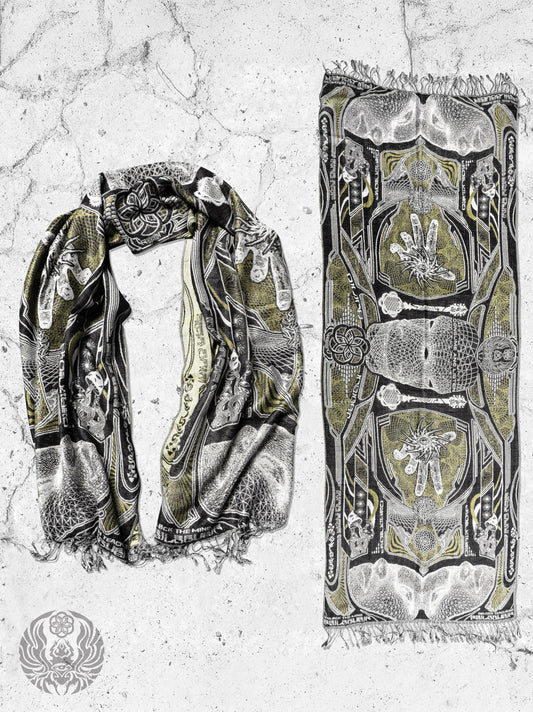 RESTOCKED ✦ GOLDEN TEACHERS V1 • GOLD • Festival Shawl/Scarf NEW - Concordia Style Boutique