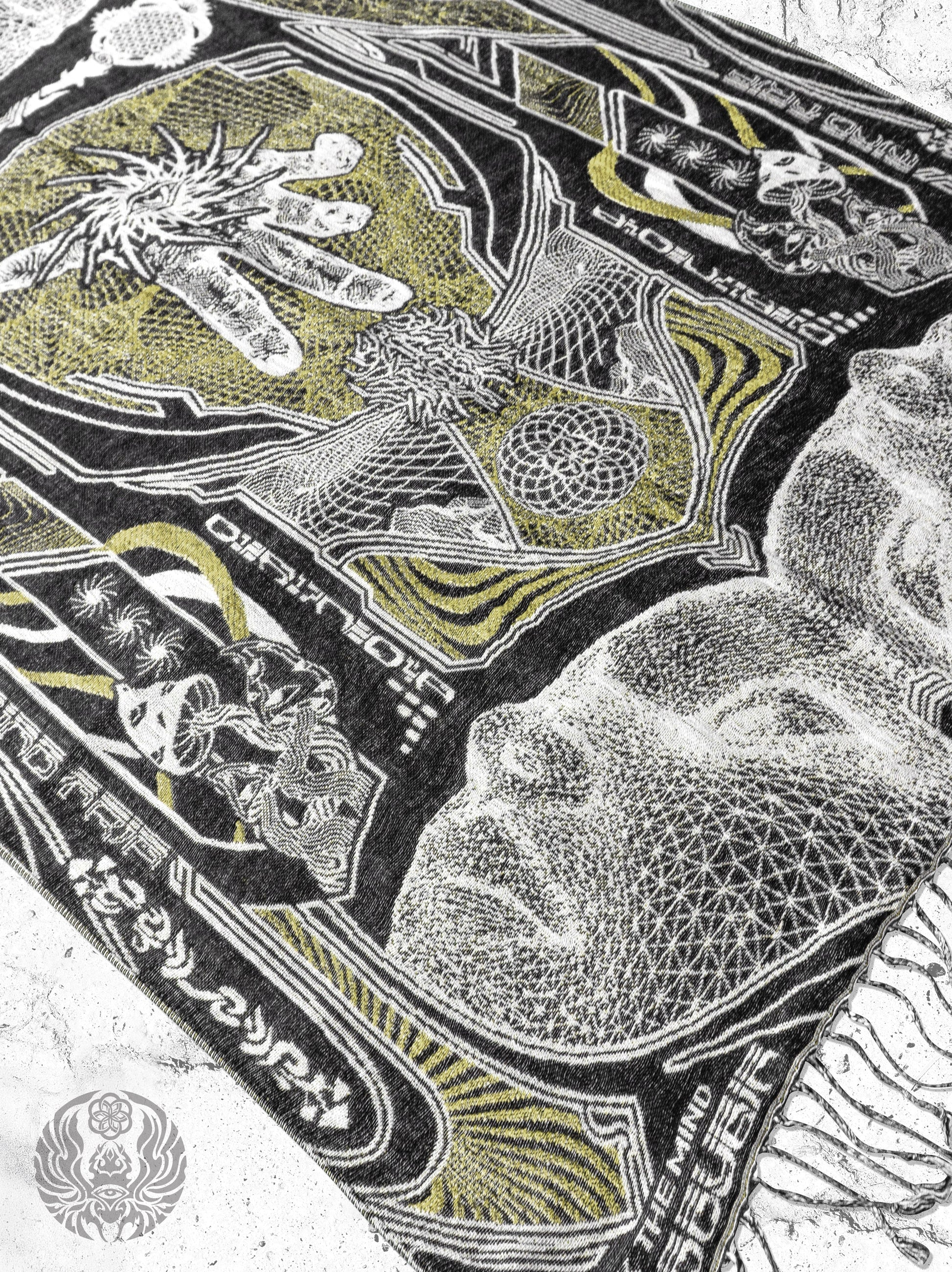 RESTOCKED ✦ GOLDEN TEACHERS V1 • GOLD • Festival Shawl/Scarf NEW - Concordia Style Boutique