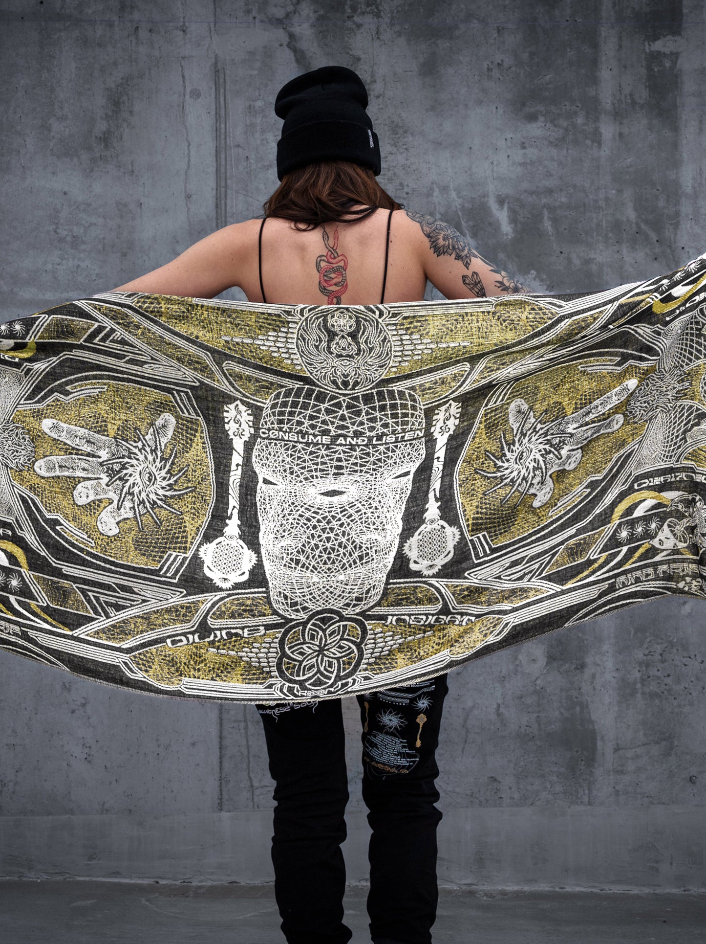 RESTOCKED ✦ GOLDEN TEACHERS V1 • GOLD • Festival Shawl/Scarf NEW - Concordia Style Boutique