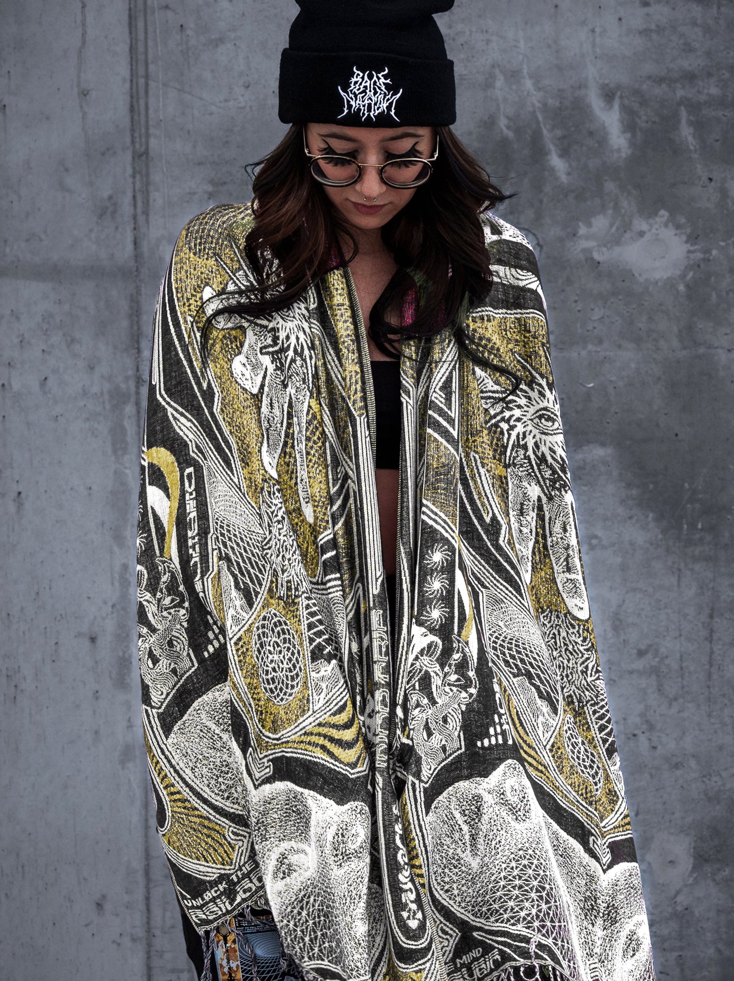 RESTOCKED ✦ GOLDEN TEACHERS V1 • GOLD • Festival Shawl/Scarf NEW - Concordia Style Boutique