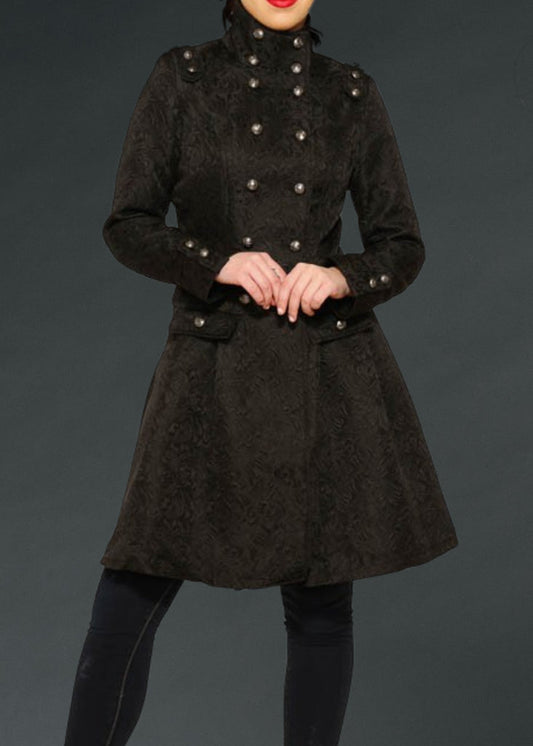Gothic Brocade Coat Jacket with Buttons - Concordia Style Boutique