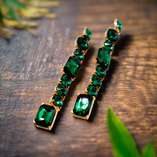 Emerald Cascade Earrings