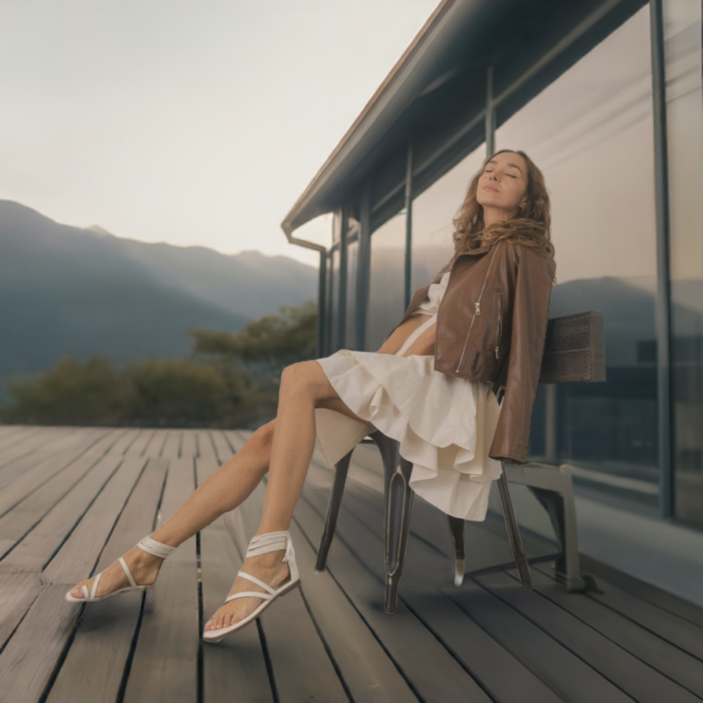 Oasis Society - Abril White Strappy Ankle Wrap Sandal