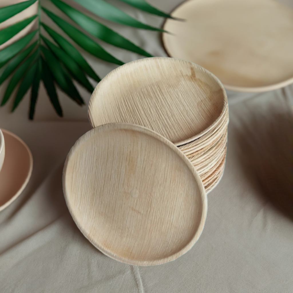 9 Inch Round Palm Leaf Plate (300 Pack) Buy By Box 0.39 each