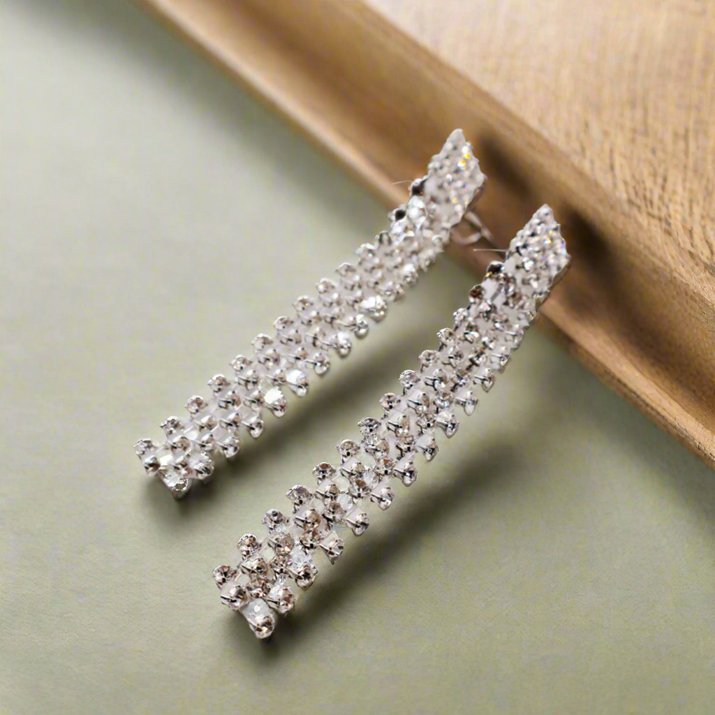 Dazzling Cascade Faux Diamond Earrings