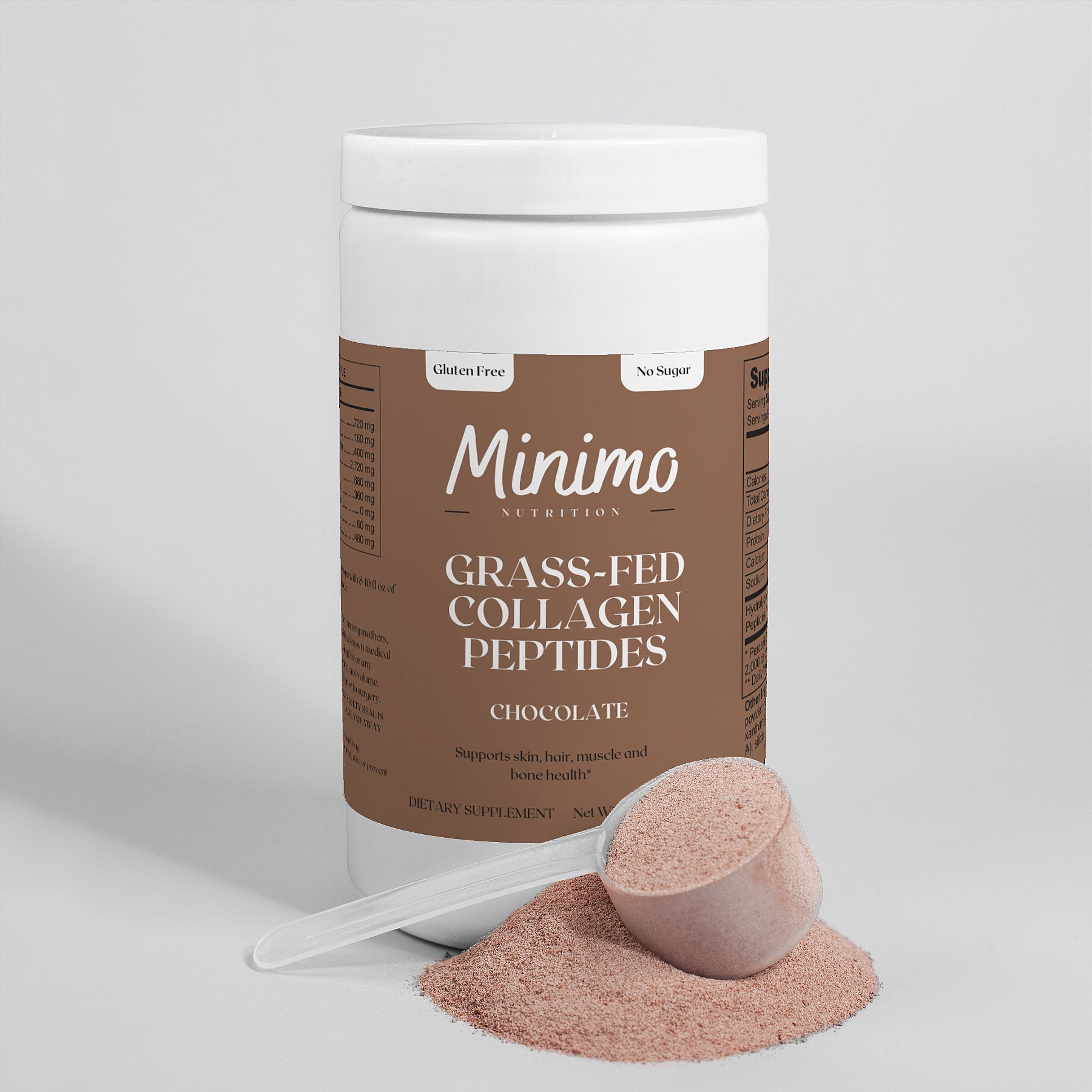 Grass-Fed Collagen Peptides Powder (Chocolate), 13.3 oz. - Concordia Style Boutique