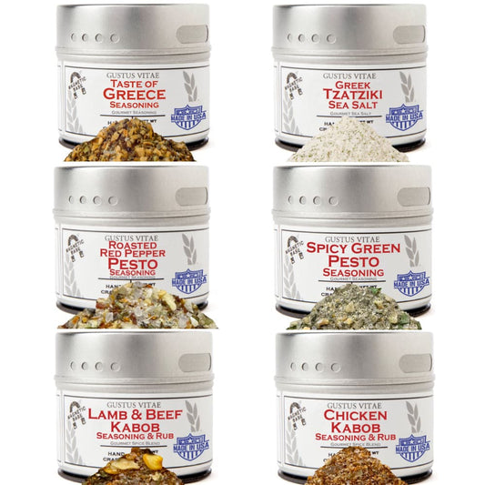 Greek Seasoning Gift Set - Tastes of Greece - Artisanal Spice Blends Six Pack - Concordia Style Boutique