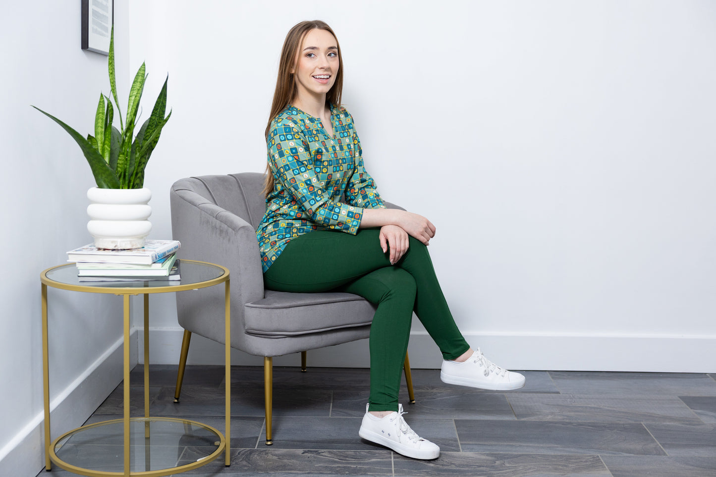 Chlorophyll Green Adults Leggings with Pockets