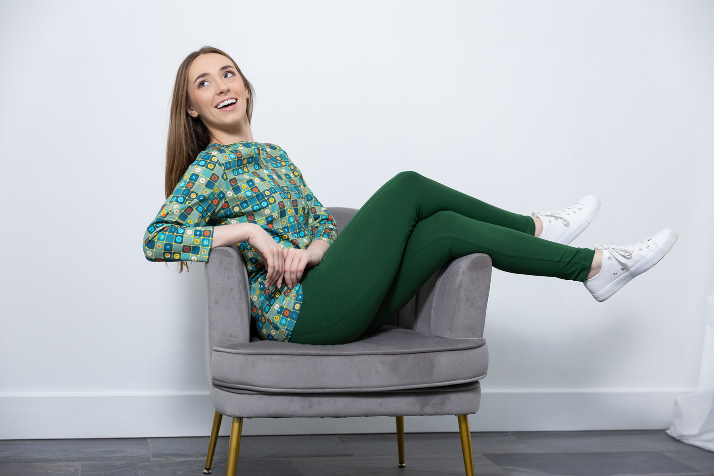 Chlorophyll Green Adults Leggings with Pockets