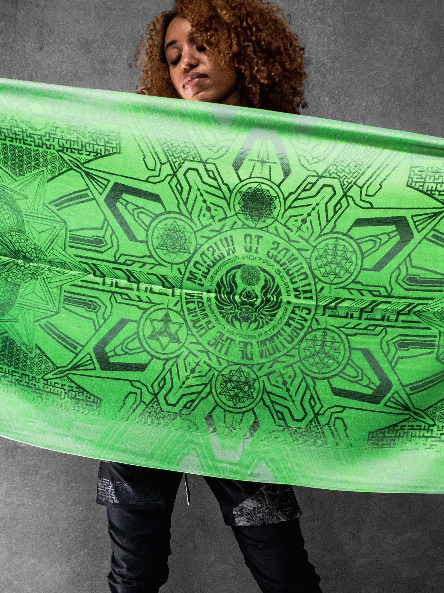 WOUNDS TO WISDOM • Yantrart x Rage Nation • UV-Reactive Gradient Shawl - Concordia Style Boutique