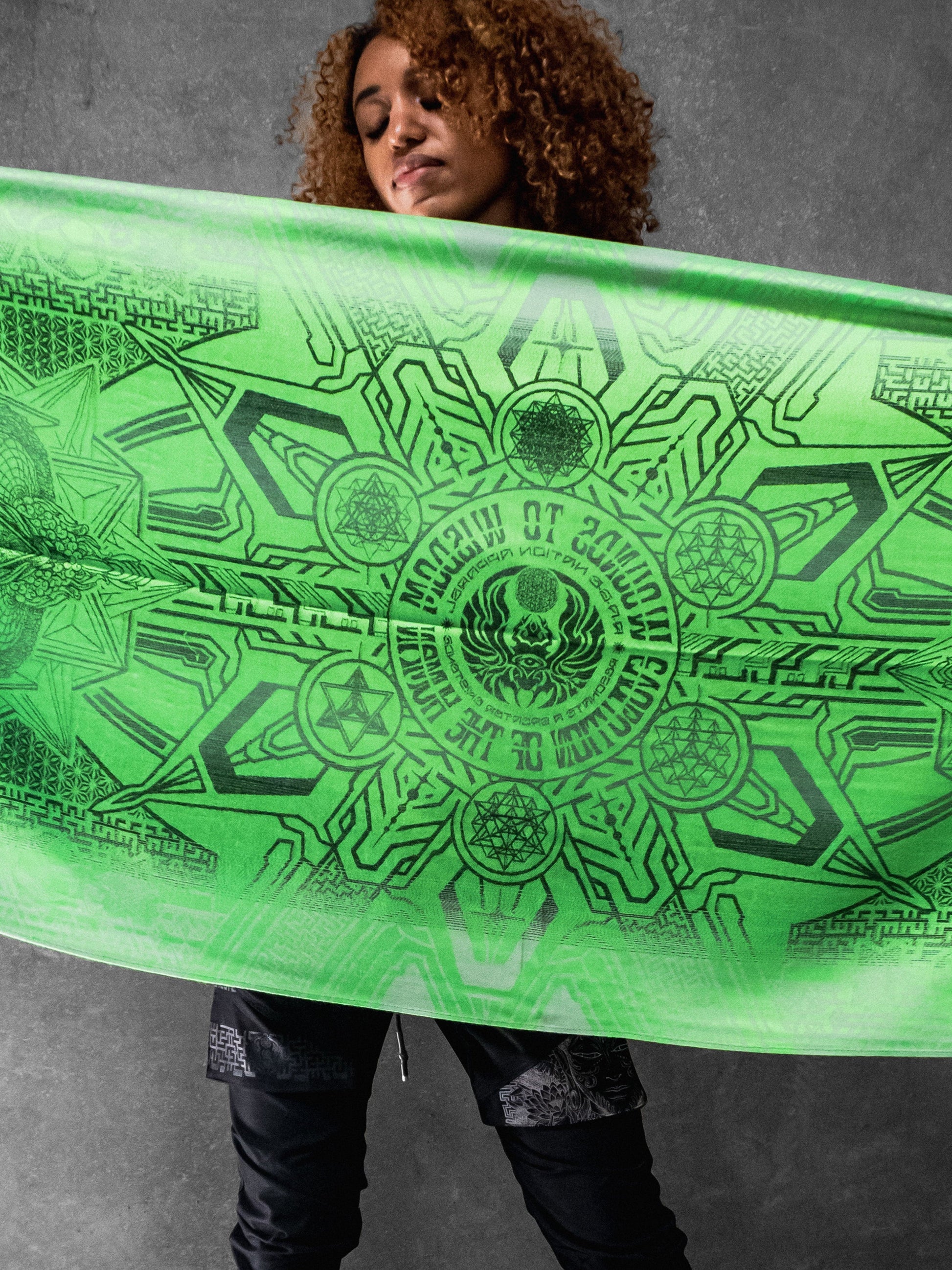 WOUNDS TO WISDOM • Yantrart x Rage Nation • UV-Reactive Gradient Shawl - Concordia Style Boutique