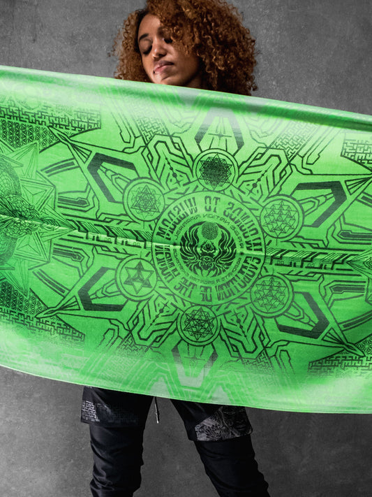 WOUNDS TO WISDOM • Yantrart x Rage Nation • UV-Reactive Gradient Shawl - Concordia Style Boutique