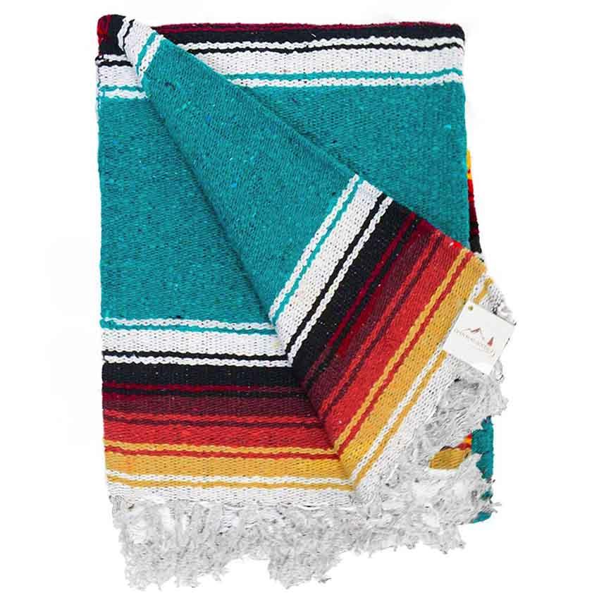 Turquoise Sunset Baja Diamond Yoga Blanket - Concordia Style Boutique