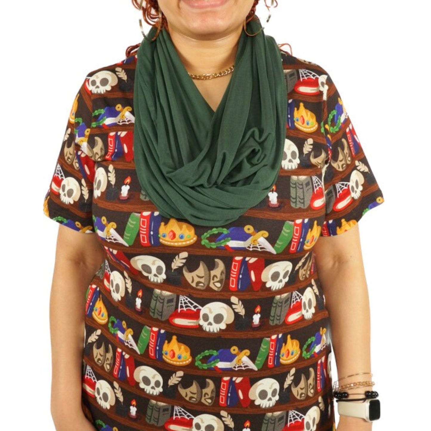 Dark Green Scarf with Pocket