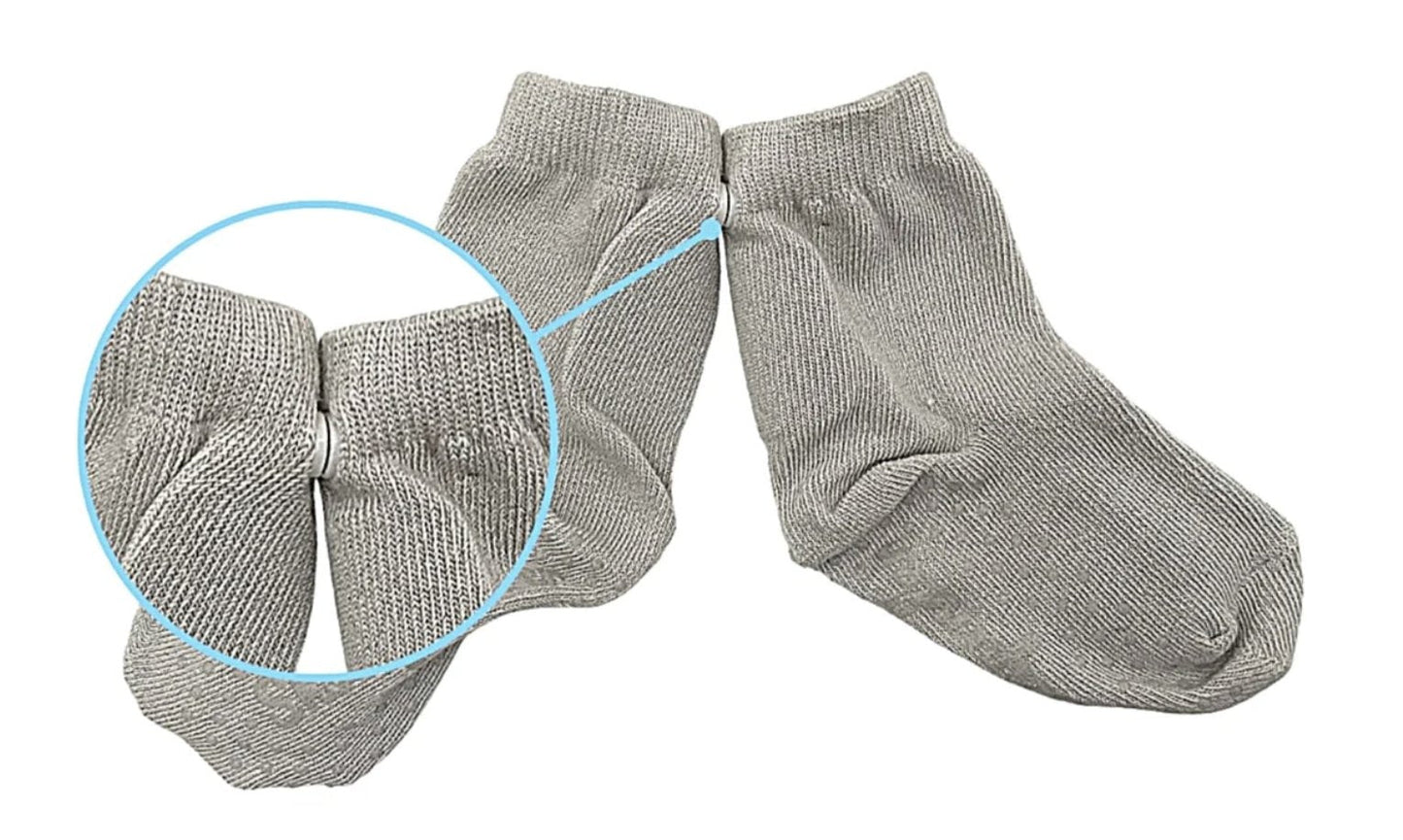 Grey Never Slip Socks - Single Pair