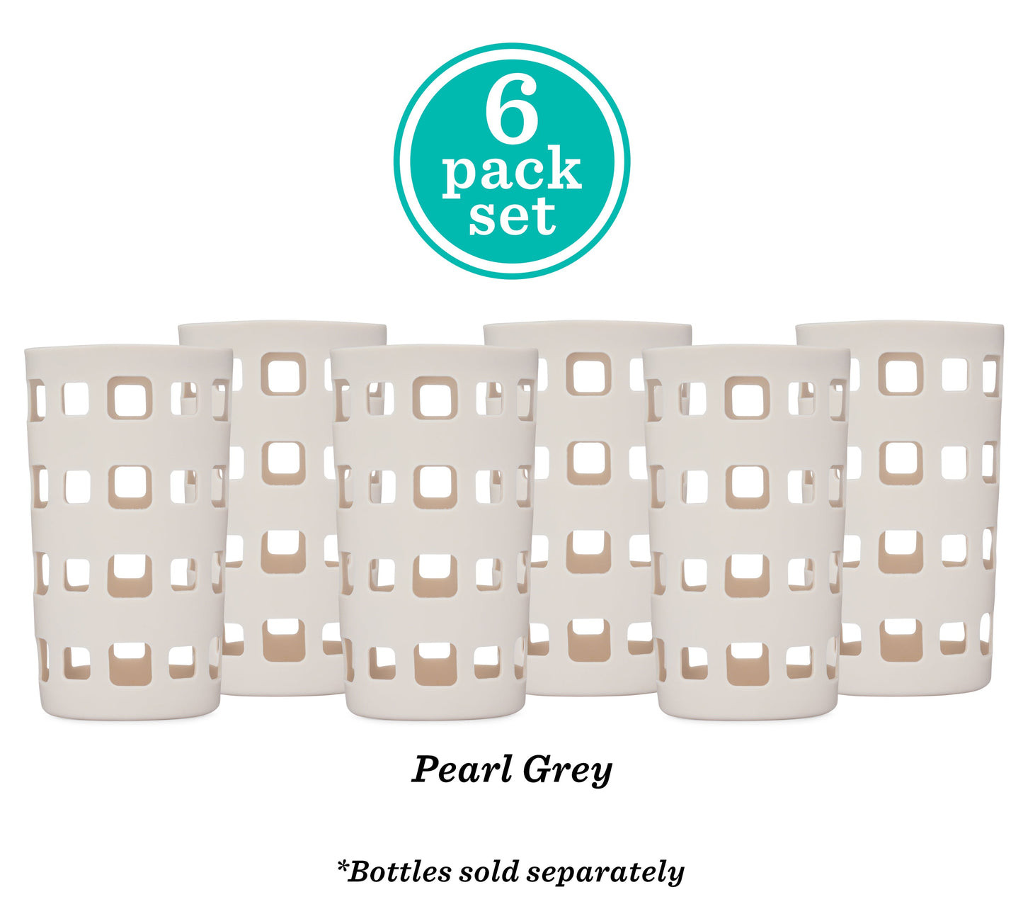 Geometric Cube Silicone Bottle Sleeves Set, for 16oz Bottles