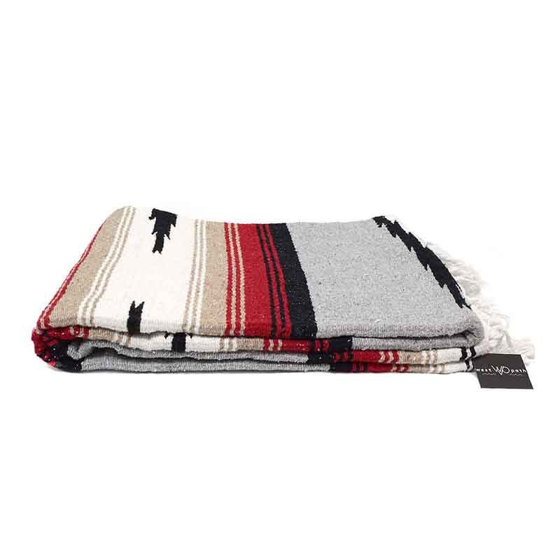 Grey Baja Mexican Diamond Yoga Blanket - Concordia Style Boutique